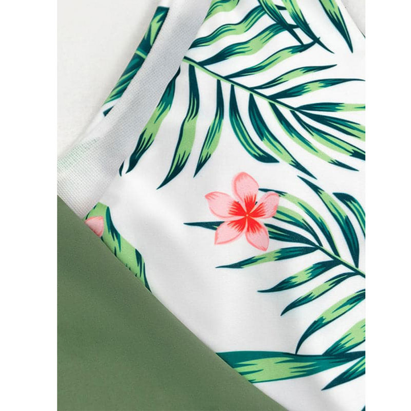 Fürdőruha 2022 divatos, mély V-nyakú, nyomott bikinik Szexi egyrészes fürdőruha női nyári strandruha fürdőruha úszóbiquini