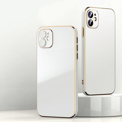 Πολυτελής τετράγωνη θήκη τηλεφώνου για iPhone 14 11 12 13 Pro Max XS Mini XR X 8 7 Plus SE 3 Μαλακό κάλυμμα σιλικόνης αντικραδασμικό