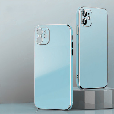 Πολυτελής τετράγωνη θήκη τηλεφώνου για iPhone 14 11 12 13 Pro Max XS Mini XR X 8 7 Plus SE 3 Μαλακό κάλυμμα σιλικόνης αντικραδασμικό