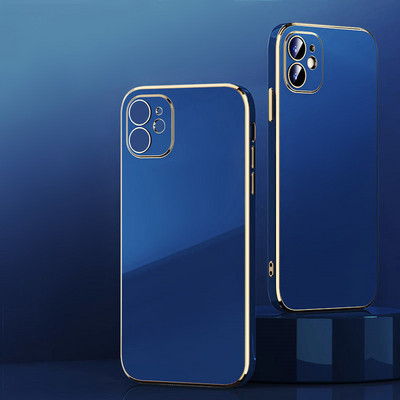 Πολυτελής τετράγωνη θήκη τηλεφώνου για iPhone 14 11 12 13 Pro Max XS Mini XR X 8 7 Plus SE 3 Μαλακό κάλυμμα σιλικόνης αντικραδασμικό