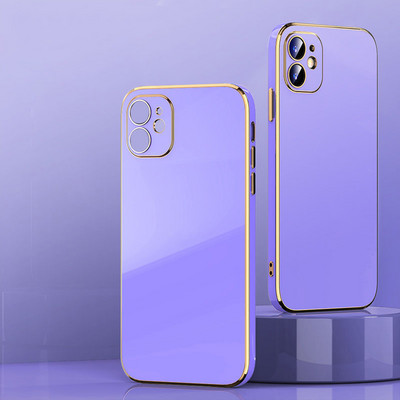 Πολυτελής τετράγωνη θήκη τηλεφώνου για iPhone 14 11 12 13 Pro Max XS Mini XR X 8 7 Plus SE 3 Μαλακό κάλυμμα σιλικόνης αντικραδασμικό