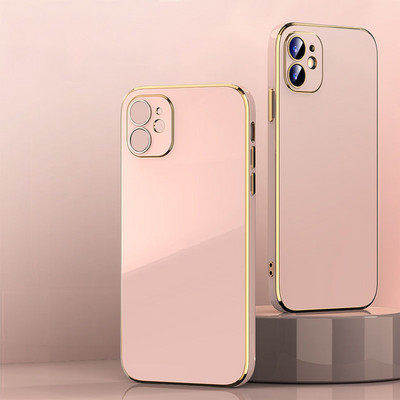 Πολυτελής τετράγωνη θήκη τηλεφώνου για iPhone 14 11 12 13 Pro Max XS Mini XR X 8 7 Plus SE 3 Μαλακό κάλυμμα σιλικόνης αντικραδασμικό