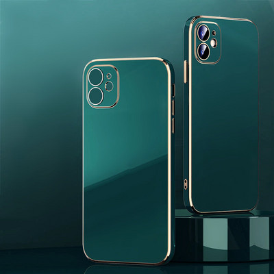 Πολυτελής τετράγωνη θήκη τηλεφώνου για iPhone 14 11 12 13 Pro Max XS Mini XR X 8 7 Plus SE 3 Μαλακό κάλυμμα σιλικόνης αντικραδασμικό