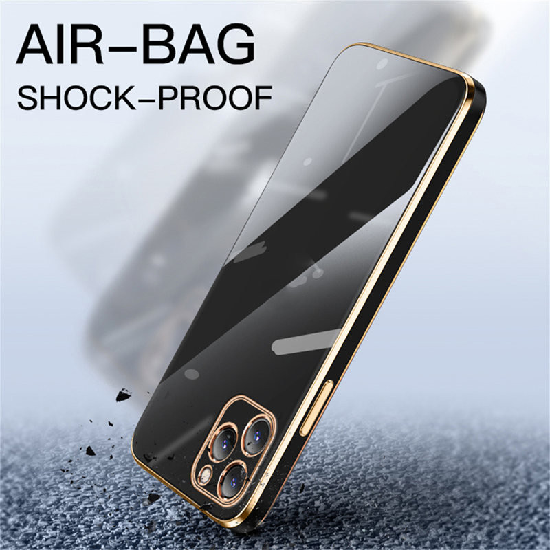 Πολυτελής τετράγωνη θήκη τηλεφώνου για iPhone 14 11 12 13 Pro Max XS Mini XR X 8 7 Plus SE 3 Μαλακό κάλυμμα σιλικόνης αντικραδασμικό