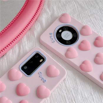 Сладко розово любовно сърце, дете, момиче, подарък Калъф за телефон за Huawei Mate 40p 30 P40 P30 Nova 9 8 5 pro Honor 60 50 Pro Мек силиконов капак