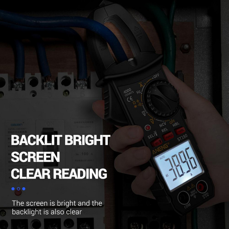 Rezistență Lanterna LCD Display Clamp Meter electrician pentru gospodărie