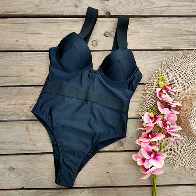 Push Up egyrészes fürdőruha, női szexi magas vágású, kötszeres fürdőruha Strandfürdő fürdőruha 2021 Monokini Body