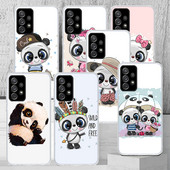 Lovely Panda Baby Χαριτωμένη θήκη τηλεφώνου για Samsung Galaxy A51 A50 A71 A70 A41 A40 A31 A30 A21S A20E A11 A10 A01 A6 A7 A8 A9 5G