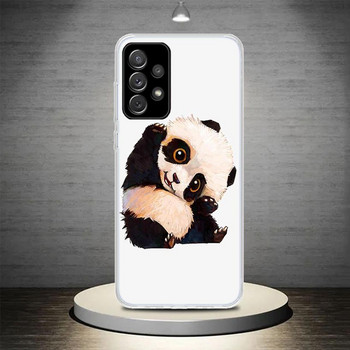 Прекрасен сладък калъф за телефон Panda Baby Fundas за Samsung Galaxy A51 A50 A71 A70 A41 A40 A31 A30 A21S A20E A11 A10 A01 A6 A7 A8 A9 5G