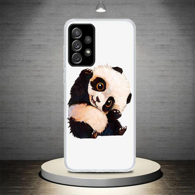 Lovely Panda Baby Χαριτωμένη θήκη τηλεφώνου για Samsung Galaxy A51 A50 A71 A70 A41 A40 A31 A30 A21S A20E A11 A10 A01 A6 A7 A8 A9 5G