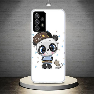 Lovely Panda Baby Χαριτωμένη θήκη τηλεφώνου για Samsung Galaxy A51 A50 A71 A70 A41 A40 A31 A30 A21S A20E A11 A10 A01 A6 A7 A8 A9 5G