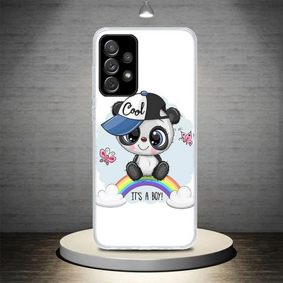 Lovely Panda Baby Χαριτωμένη θήκη τηλεφώνου για Samsung Galaxy A51 A50 A71 A70 A41 A40 A31 A30 A21S A20E A11 A10 A01 A6 A7 A8 A9 5G