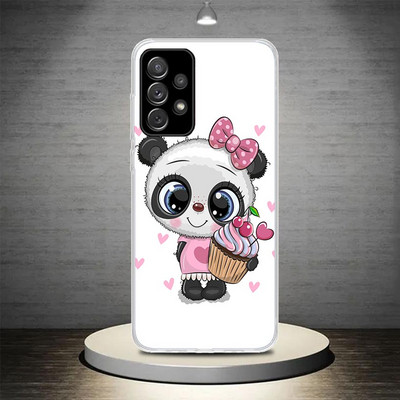 Lovely Panda Baby Χαριτωμένη θήκη τηλεφώνου για Samsung Galaxy A51 A50 A71 A70 A41 A40 A31 A30 A21S A20E A11 A10 A01 A6 A7 A8 A9 5G