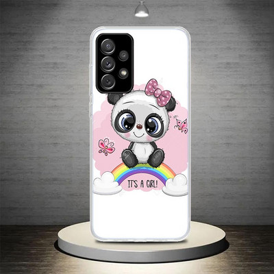 Lovely Panda Baby Χαριτωμένη θήκη τηλεφώνου για Samsung Galaxy A51 A50 A71 A70 A41 A40 A31 A30 A21S A20E A11 A10 A01 A6 A7 A8 A9 5G