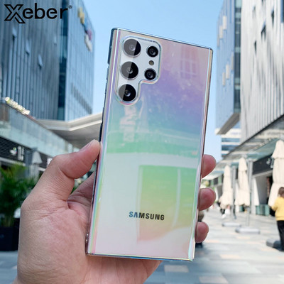 Laser Gradient Clear Case Για Samsung S23 S22 Ultra S21 Plus S20 FE Note 20 10 Pro A73 A53 A33 A13 5G A23 Colorful Rainbow Cover