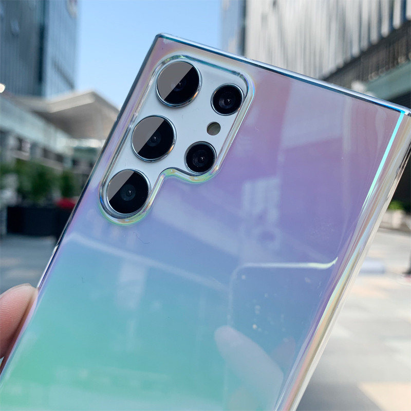 Laser Gradient Clear Case Για Samsung S23 S22 Ultra S21 Plus S20 FE Note 20 10 Pro A73 A53 A33 A13 5G A23 Colorful Rainbow Cover