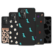 Θήκη Flower Little Dinosaur για Xiaomi Redmi Note 11 9S 10 9 8 7 9A 9C 9i K40 8T 10C 9T K50 Κέλυφος τηλεφώνου σιλικόνης