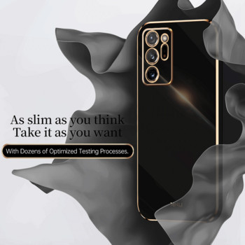 Fashion τετράγωνο πλαίσιο από επιμετάλλωση θήκη τηλεφώνου από σιλικόνη για Huawei Y6P 2020 Coque Εξαιρετικά λεπτό μαλακό πίσω κάλυμμα TPU