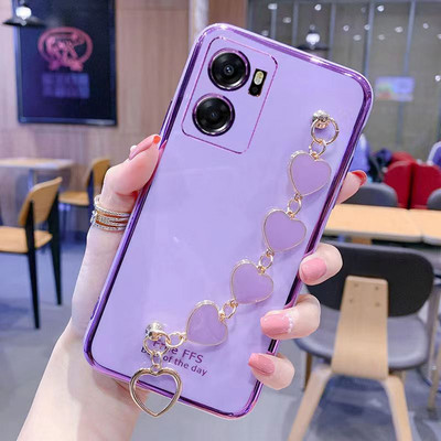 Κάλυμμα για OPPO A57 2022 Ηλεκτρικό κάλυμμα βραχιολιού καρδιάς