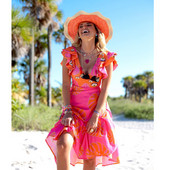 2023 Print One Piece Swimsuit Φούστα Μαγιό Γυναικείο μαγιό Ruffle Monokini Μαγιό V λαιμόκοψη