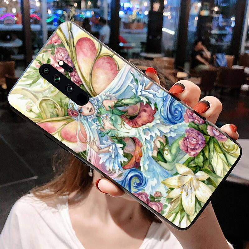 Husa de telefon frumoasa ilustratie cu zână de flori pentru Redmi 9A 9 8A 7 6 6A Note 10 9 8 8T Pro Max K20 K30 Pro