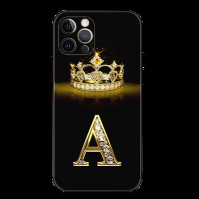 Puzdro pre iPhone 11 13 12 14 Pro 14 Pro Max XS XR Mäkký silikónový kryt Fundas Capa Shell Diamond Crown Letter