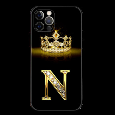 Puzdro pre iPhone 11 13 12 14 Pro 14 Pro Max XS XR Mäkký silikónový kryt Fundas Capa Shell Diamond Crown Letter