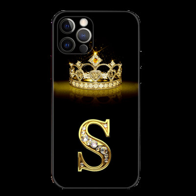 Puzdro pre iPhone 11 13 12 14 Pro 14 Pro Max XS XR Mäkký silikónový kryt Fundas Capa Shell Diamond Crown Letter