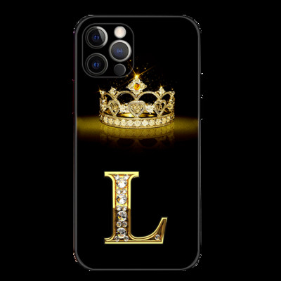 Puzdro pre iPhone 11 13 12 14 Pro 14 Pro Max XS XR Mäkký silikónový kryt Fundas Capa Shell Diamond Crown Letter