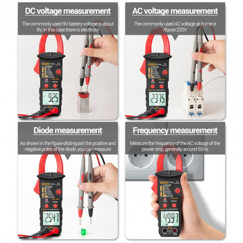 Измервателен уред за електрически тестер Издръжлив, високоточен измервателен уред за електричарски клещи Безопасен капацитет Мултиметър за електрически щипки