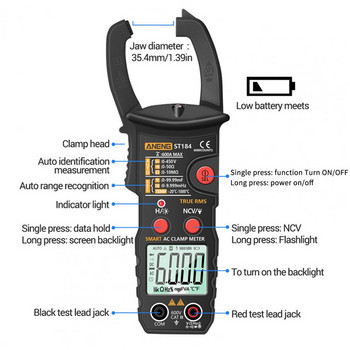Измервателен уред за електрически тестер Издръжлив диод за лесна употреба за домашен електротехник Скоба за мултицет Автоматична скоба за мултицет