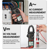 Rezistență Utilizare simplă Display LCD Clampmetru electrician pentru uz casnic