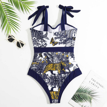 Ashgaily 2023 Print One Piece Γυναικείο Μαγιό Διχτυωτό Μαγιό Monokini Φορμάκι στάμπα μαγιό Ζώνη φόρεμα παραλίας Καλοκαίρι