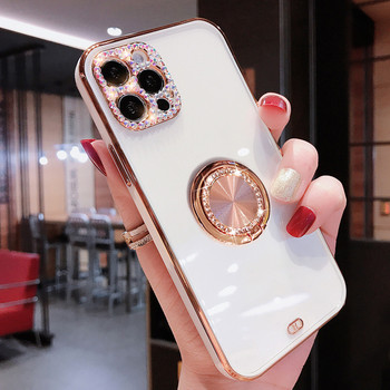 Boucho Luxury Plating Case за iphone 13 Pro Max 12Pro Max 11 Pro MAX XS XR X SE 7 8 plus 13Pro Калъф за държач за телефон Ring Grip Case