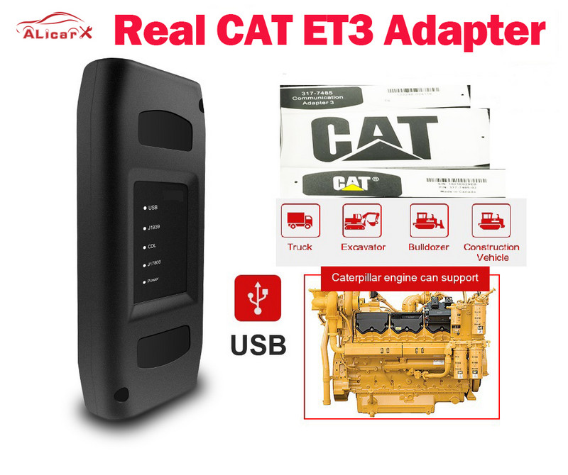 Schema originală 2022A CAT ET3 instrument pentru camion Cat iii Tester de diagnosticare pentru camioane Adaptor CAT3 USB CAT-III ET3 diagnosticare camioane