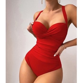 Ashgaily 2023 Push Up One Piece Swimwear Γυναικεία Tummy Control Μαγιό Μαγιό Gathering Cup Beach Φορέστε Monokini Γυναικεία