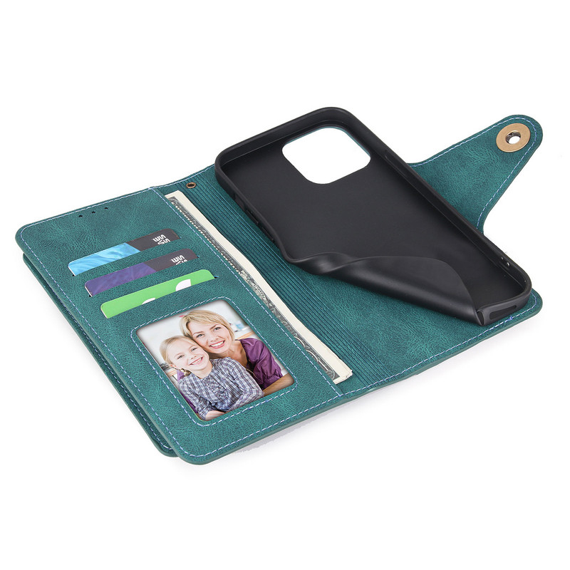 Husă de ambreiaj Husă portofel cu 9 sloturi pentru carduri Husă de buzunar pentru bani pentru iPhone 13 12 Mini 11 Pro Max XS XR 7 8 Plus Husă cu suport