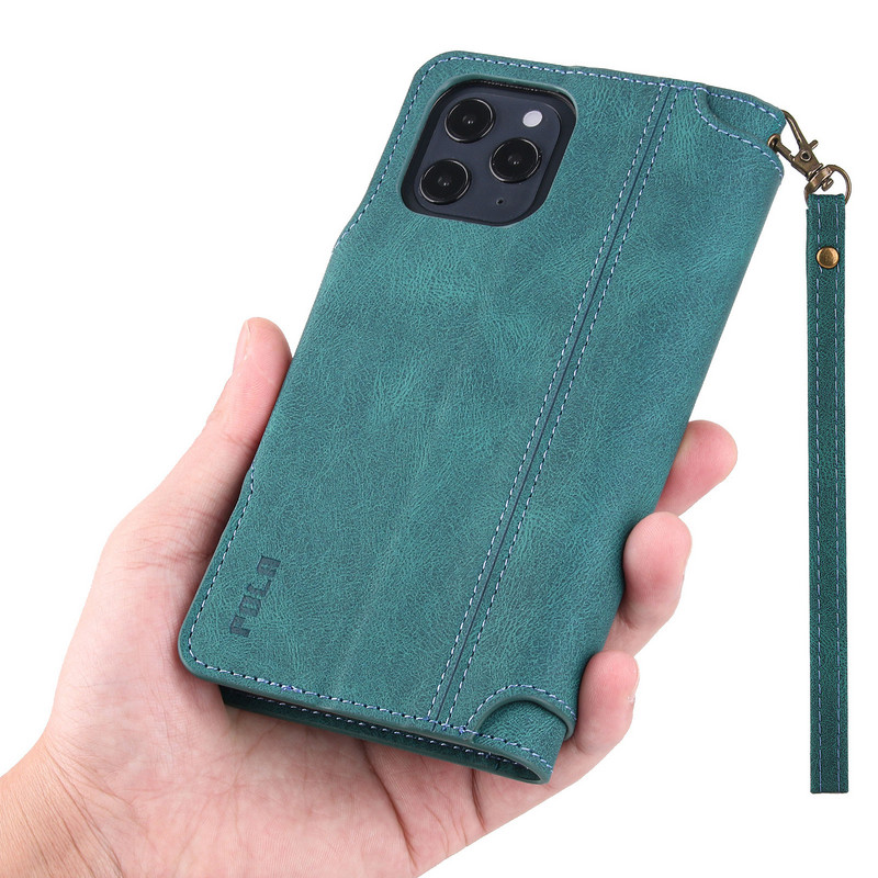 Husă de ambreiaj Husă portofel cu 9 sloturi pentru carduri Husă de buzunar pentru bani pentru iPhone 13 12 Mini 11 Pro Max XS XR 7 8 Plus Husă cu suport