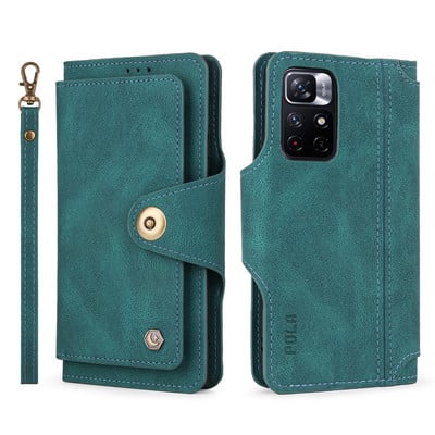 Husa portofel rezistenta la socuri cu 9 sloturi pentru carduri pentru Xiaomi 11T 12 Pro POCO X3 NFC M4 X4 Redmi Note 10 4G Note11 Pro 5G K40 Husa suport