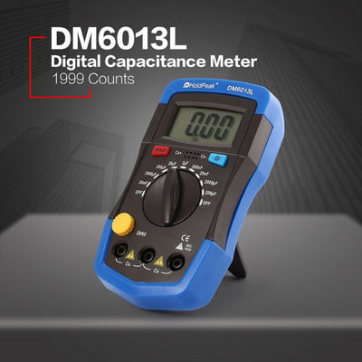 DM6013L Professionaalne digitaalne mahtuvusmõõturi kondensaator 0-20 mF käeshoitav elektrooniline mahtuvustesti LCD taustvalgus