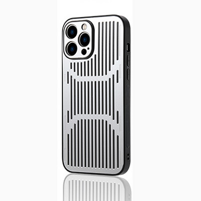 Husă din spate din metal de lux pentru iPhone 13 Pro max 12 11 pro max XS XR X 7 8 Plus Husă metalică de disipare a căldurii goală