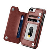 Luxus prémium bőr borítás iPhone 12 Pro 13 mini 11 Pro XS Max XR X 5 6 7 8 Plus SE Wallet Card Slots Ütésálló Flip tokhoz