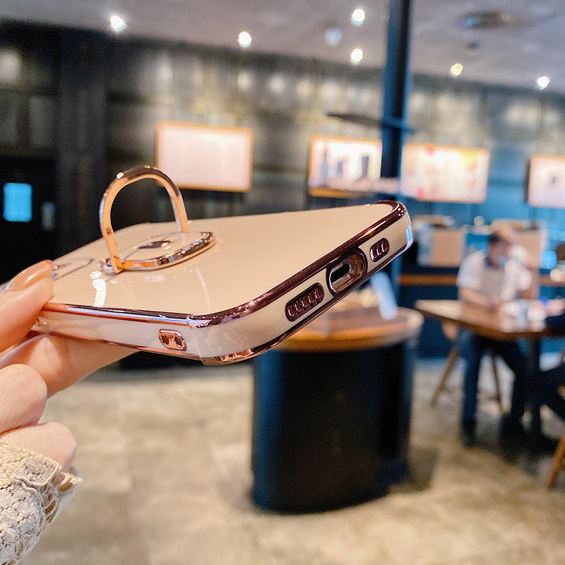 Boucho Πολυτελής επιμεταλλωμένη θήκη τηλεφώνου για iphone 13 12 Pro 11 Pro MAX XS XR X SE 7 8 plus 12 Mini θήκη λαβής τηλεφώνου