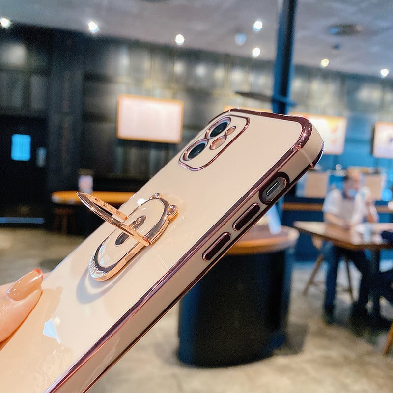 Boucho Πολυτελής επιμεταλλωμένη θήκη τηλεφώνου για iphone 13 12 Pro 11 Pro MAX XS XR X SE 7 8 plus 12 Mini θήκη λαβής τηλεφώνου