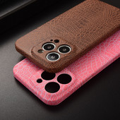 Retro Business Crocodile θήκη τηλεφώνου για iPhone 14 Plus 13 12 Pro Max 14Pro Προστασία κάμερας Δερμάτινο κάλυμμα