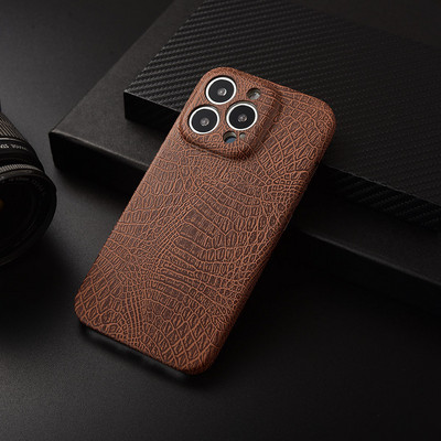 Retro Business Crocodile θήκη τηλεφώνου για iPhone 14 Plus 13 12 Pro Max 14Pro Προστασία κάμερας Δερμάτινο κάλυμμα