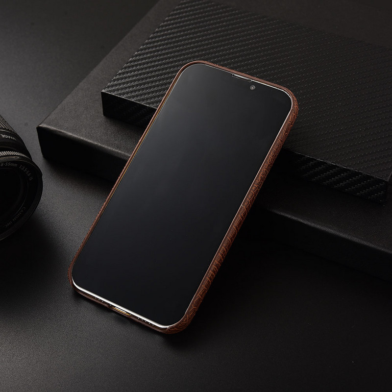 Retro Business Crocodile θήκη τηλεφώνου για iPhone 14 Plus 13 12 Pro Max 14Pro Προστασία κάμερας Δερμάτινο κάλυμμα