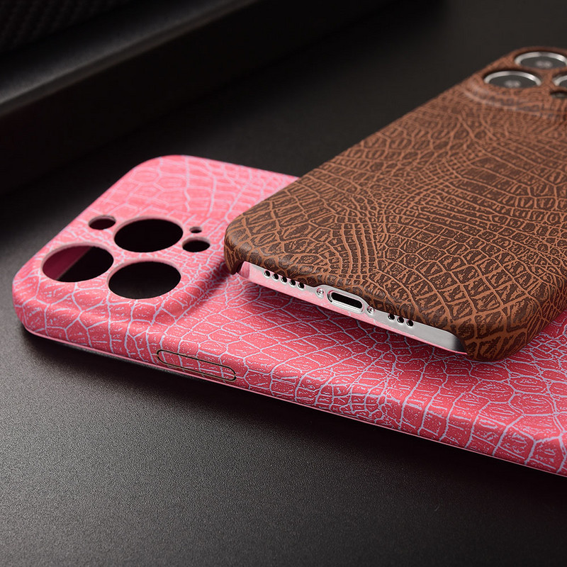 Retro Business Crocodile θήκη τηλεφώνου για iPhone 14 Plus 13 12 Pro Max 14Pro Προστασία κάμερας Δερμάτινο κάλυμμα