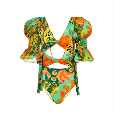 Costum de baie cu volane 2023 Costum de baie dintr-o bucată Push Up Costum de baie cu umăr dezactivat Costum de baie Monokini Costume de plajă Costum de baie de vară