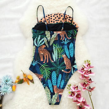 2022 Sexy One Piece μαγιό με ζώνη Γυναικεία μαγιό Push Up Monokini print Μαγιό Μαγιό Φόρεμα παραλίας